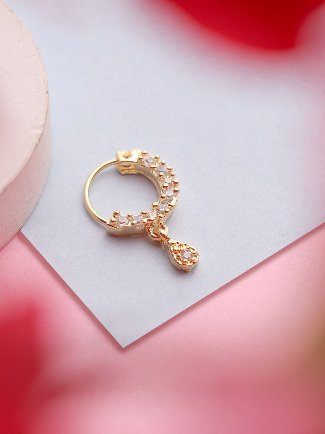 

Mali Fionna Gold-Plated Cubic Zirconia Septum Nosepin