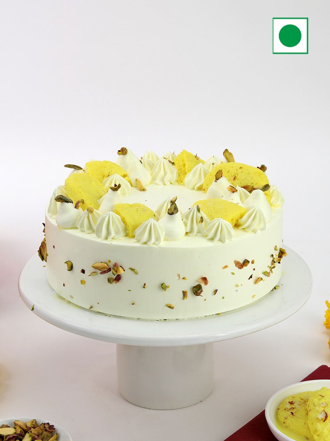 

IGP Rasmalai Flavor Round Cake- 500gms, White