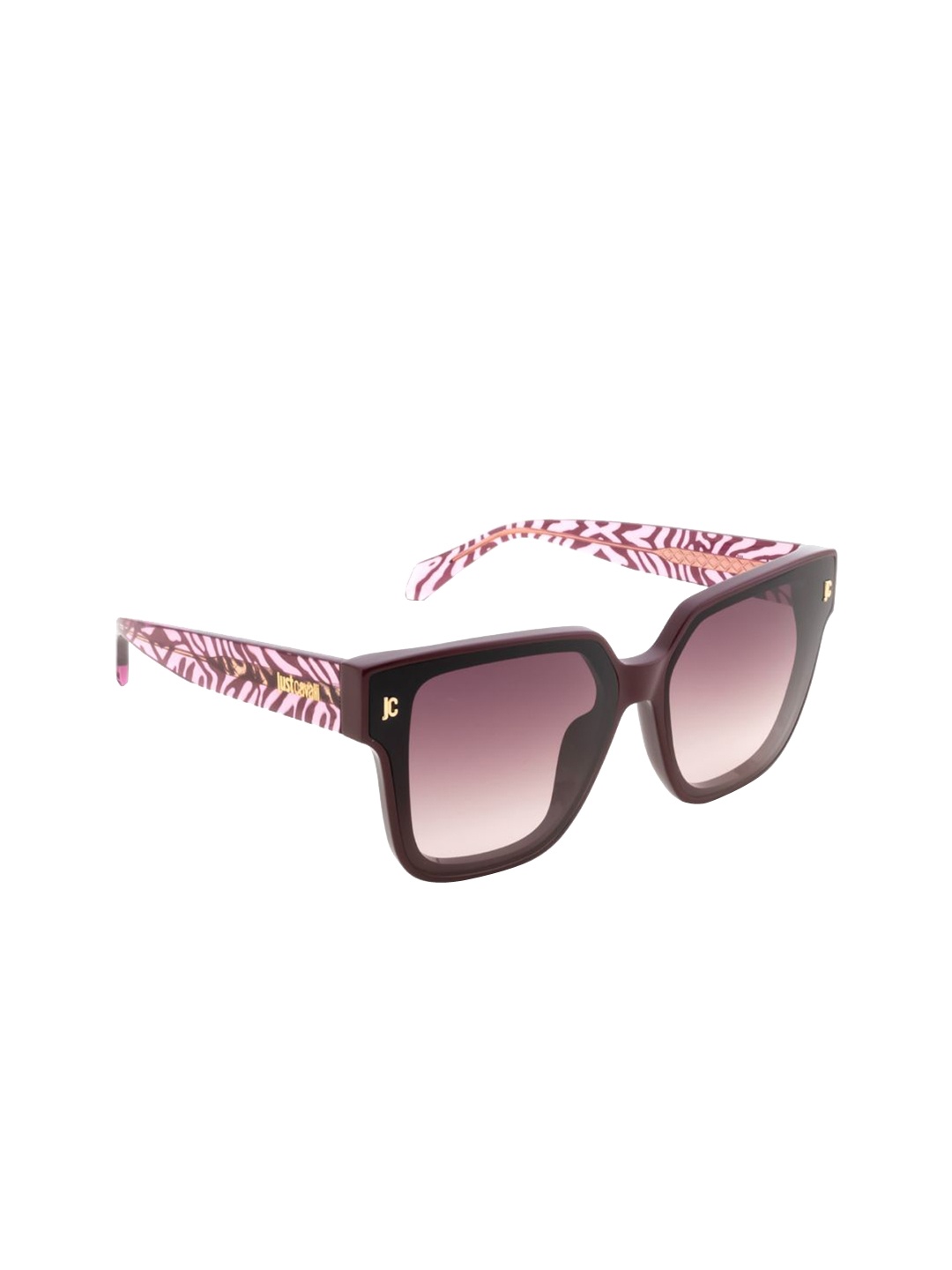 

Just Cavalli Women Full Rim Square Sunglasses with UV Protected Lens, Pink