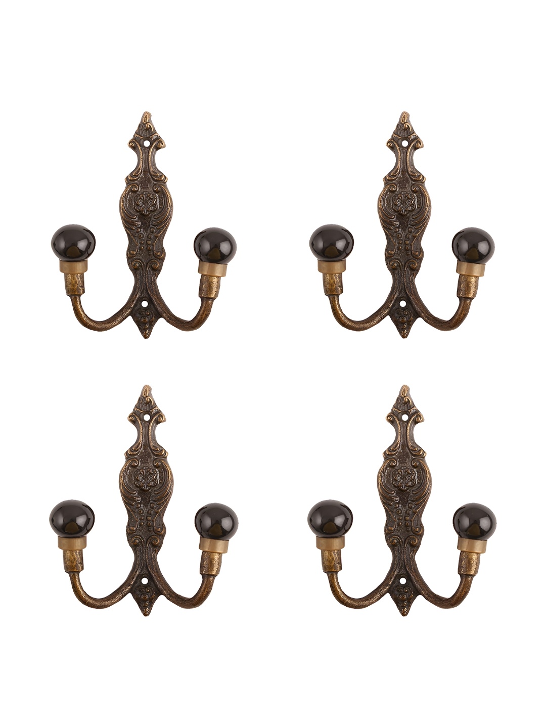 

Indianshelf Black & Copper toned 4 Pieces Storage Hooks