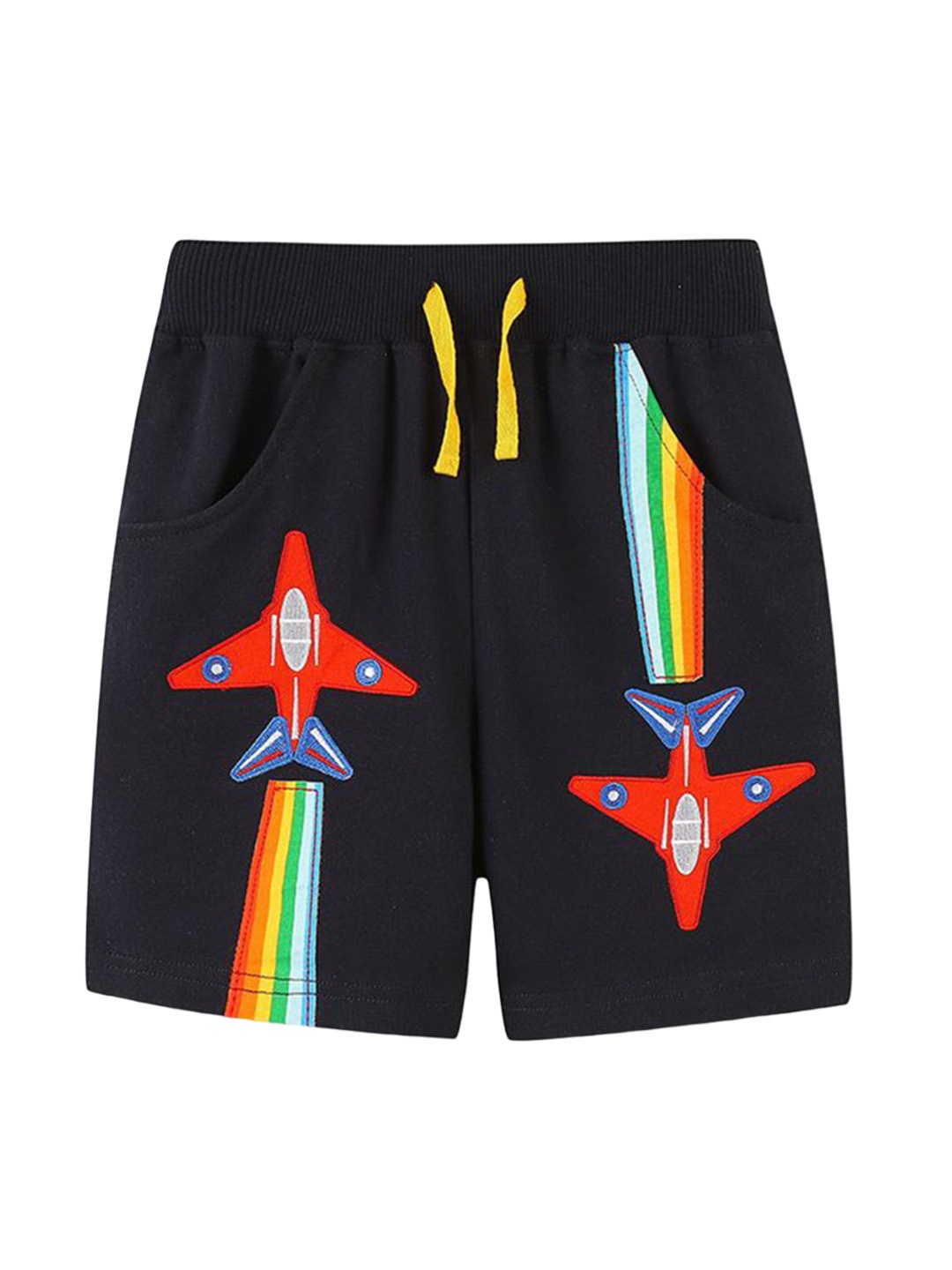 

StyleCast Boys Printed Mid Rise Regular Shorts, Black