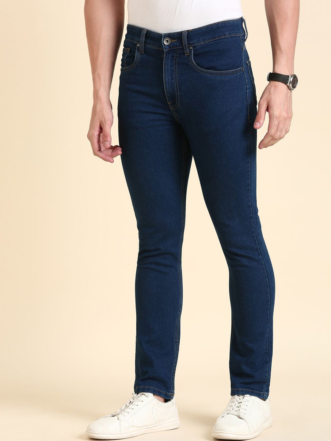 

Harvard Men Skinny Fit Mid-Rise Stretchable Jeans, Blue