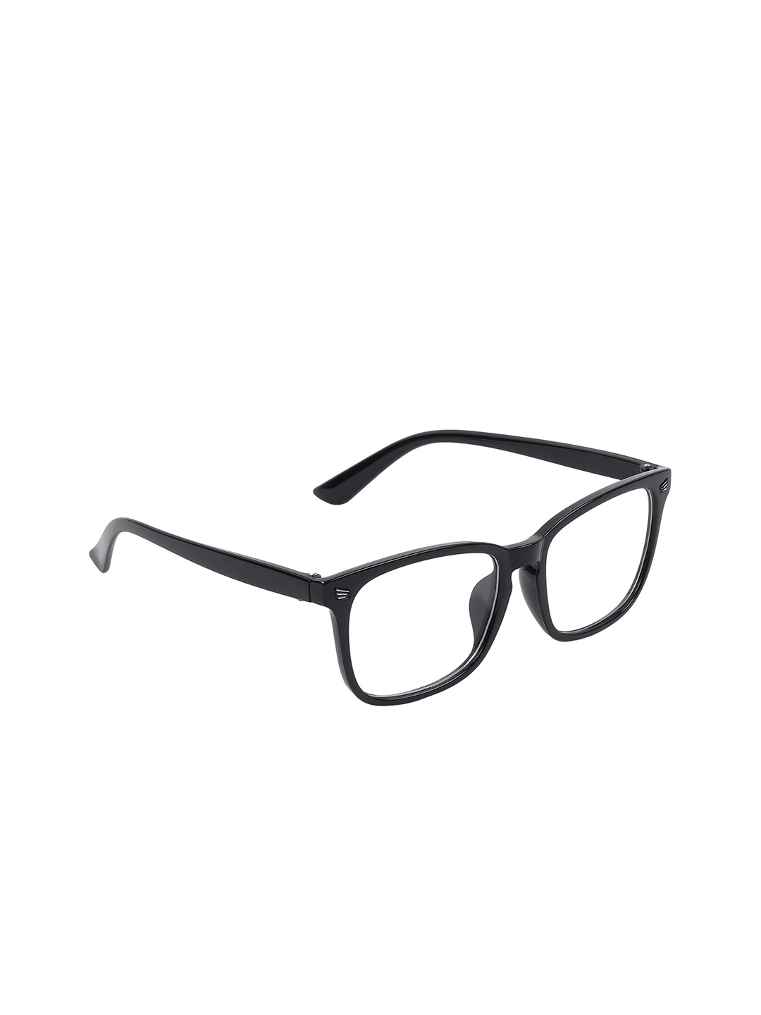 

CRIBA Unisex Wayfarer Sunglasses with UV Protected Lens CR_8082-BLK, Transparent