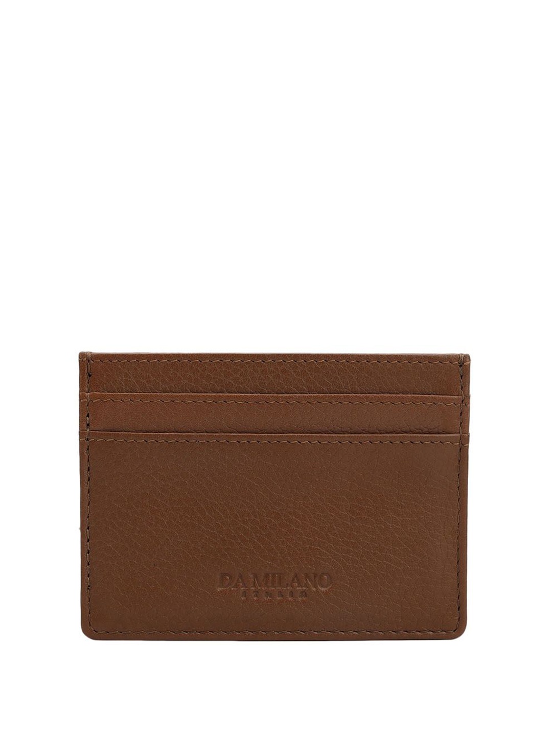 

Da Milano Unisex Leather Card Holder, Brown