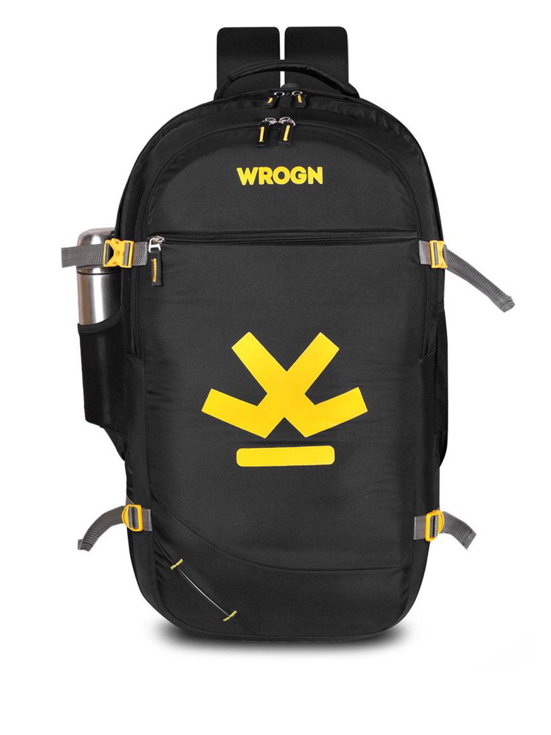 

WROGN Unisex Graphic Backpack, Black