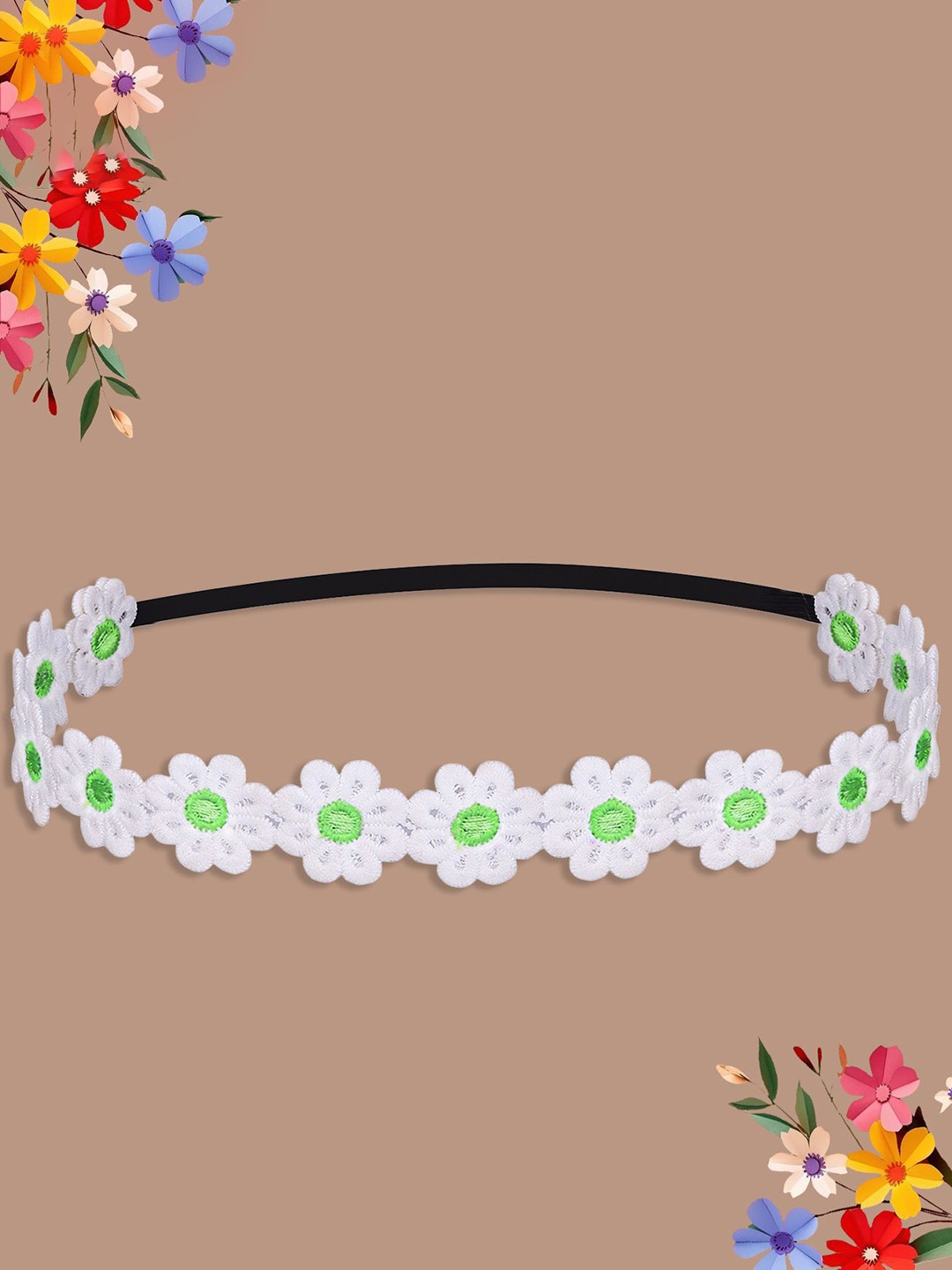

SYGA Girls Flower Chill Wrap Headband, Sea green