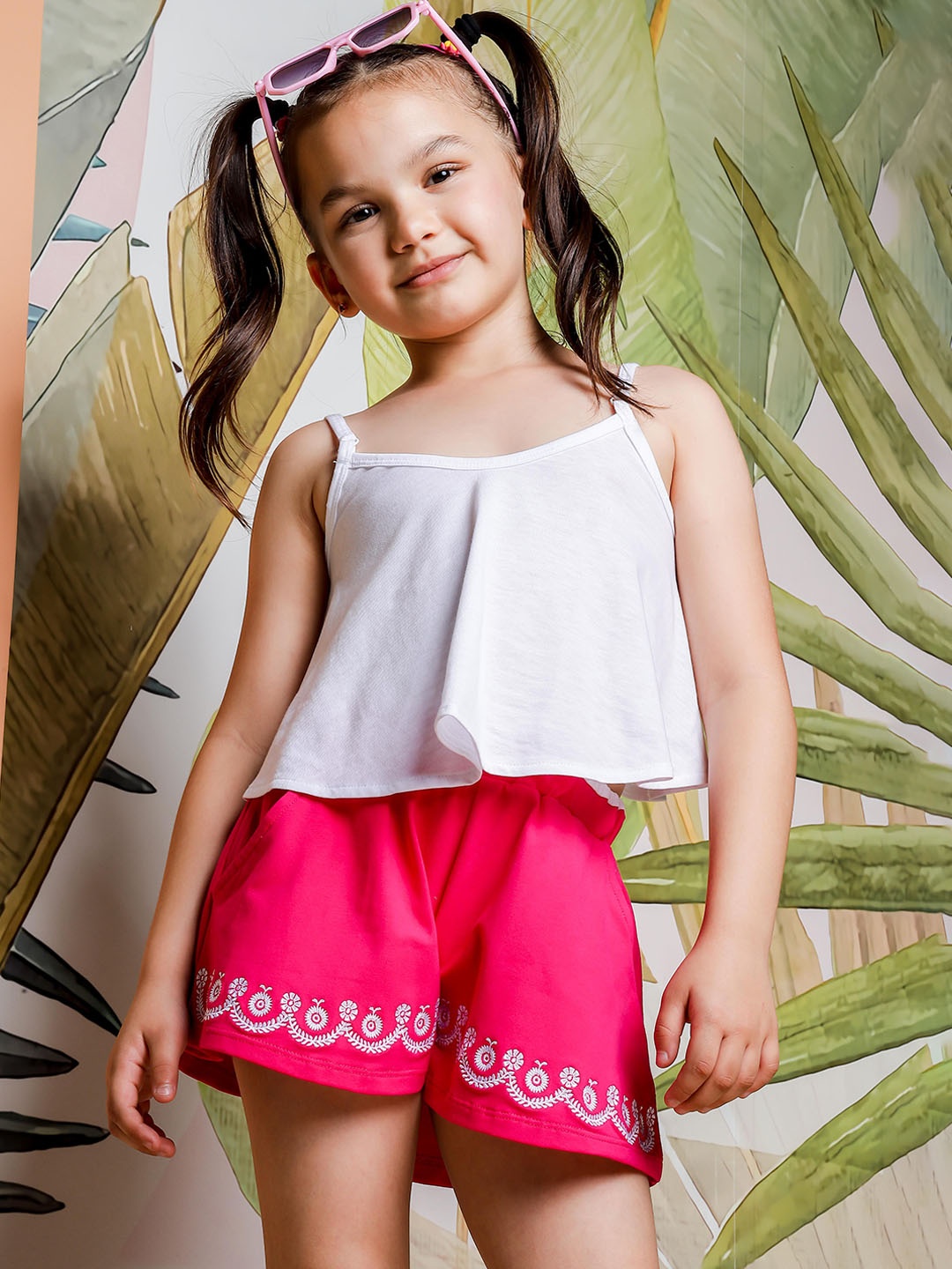 

ONE SKY Girls Shoulder Straps Camisole, White