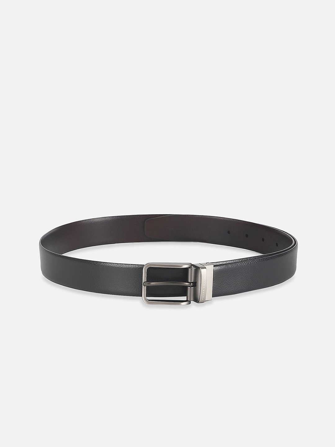 

Peter England Men Textured Tang Closure Formal Belt, Black