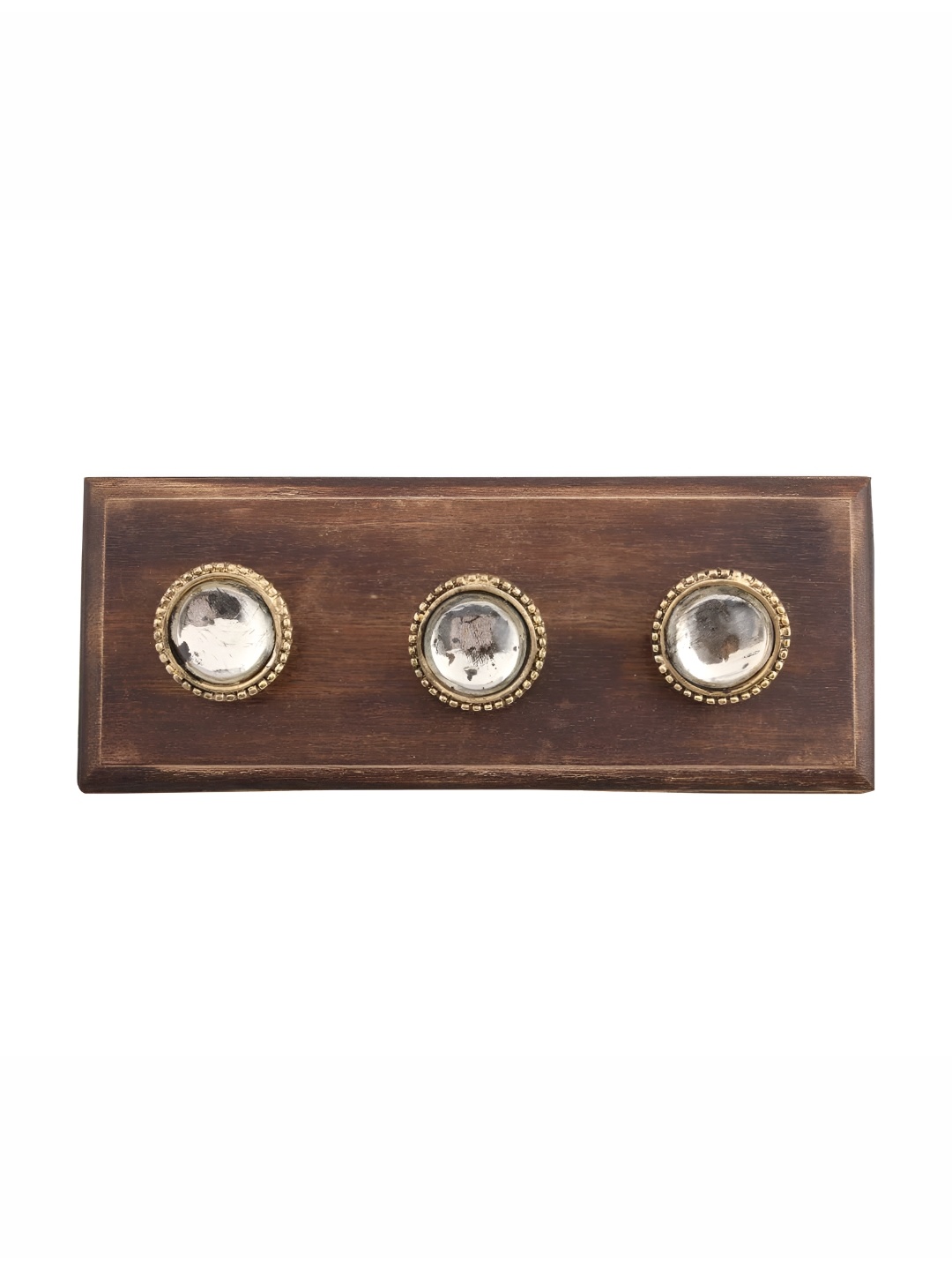 

Indianshelf Transparent & Brown 4 Pieces Embellished Utility Hooks
