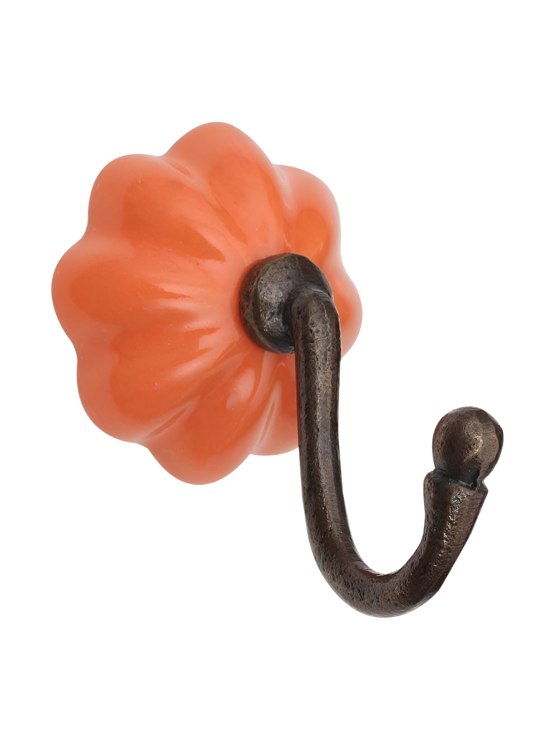 

Indianshelf Orange & Black 4 Pieces Textured Hooks