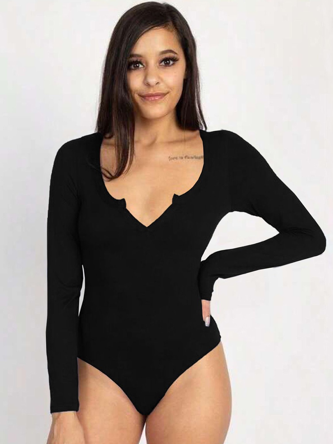 

StyleCast SweetHeart Neck Bodysuit, Black