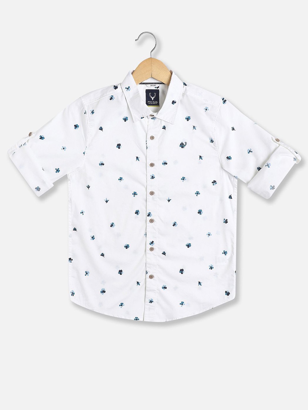 

Allen Solly Junior Boys Spread Collar Cotton Slim Fit Casual Shirt, White