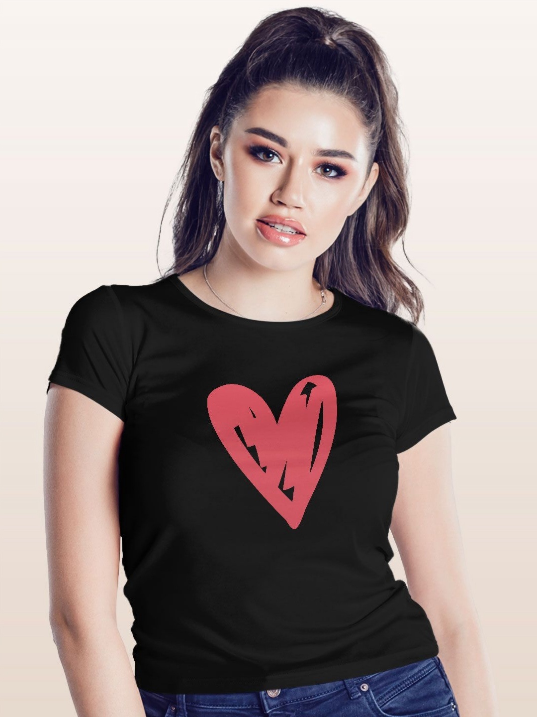

macmerise Women Cut Outs T-shirt, Black