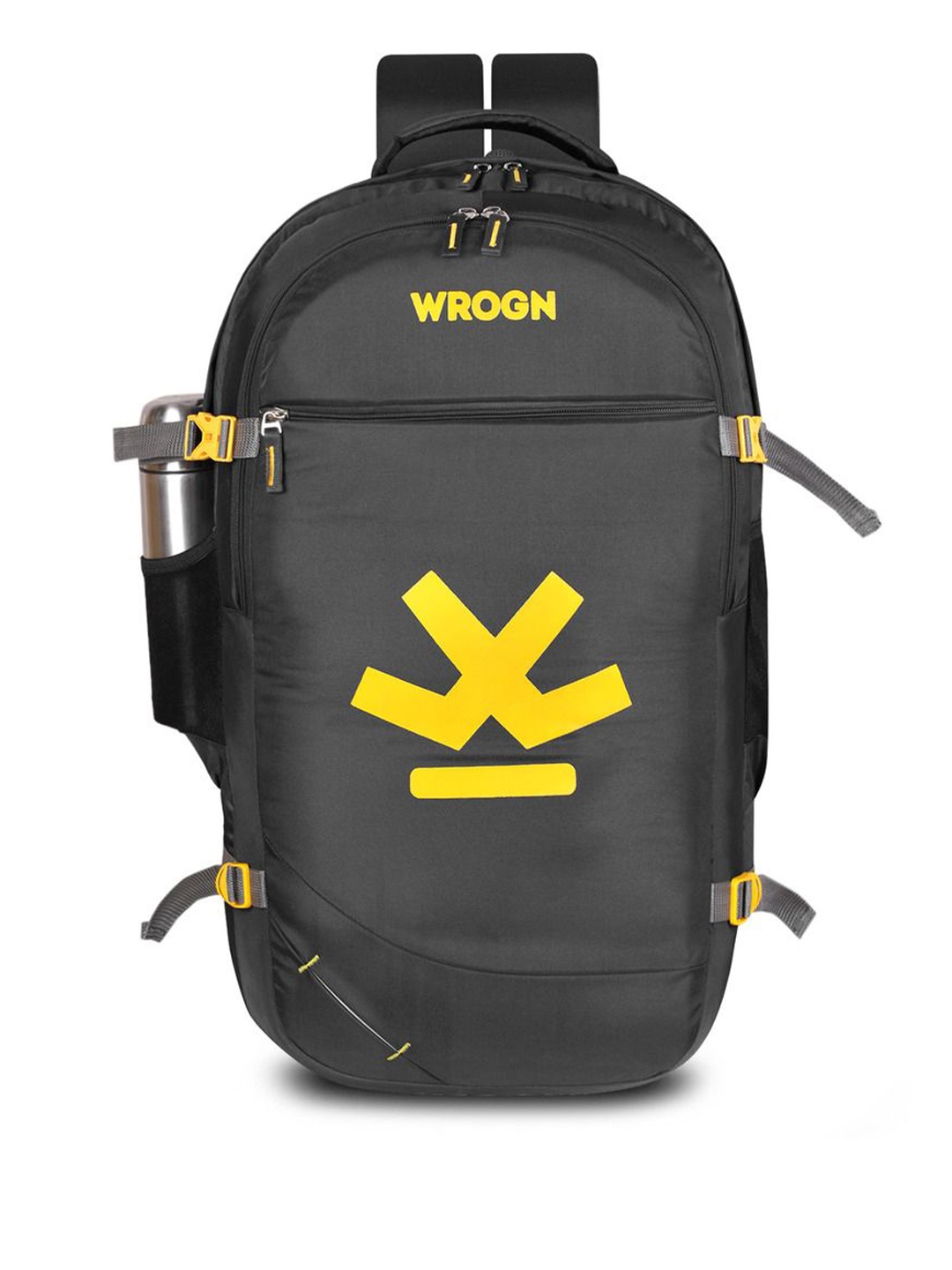 

WROGN Unisex Brand Logo Backpack, Grey