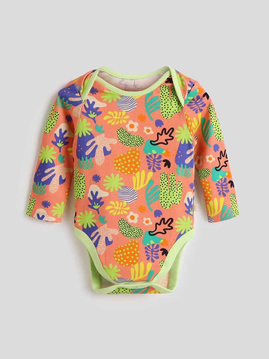 

Somersault Infants Girls Printed Pure Cotton Bodysuit, Orange