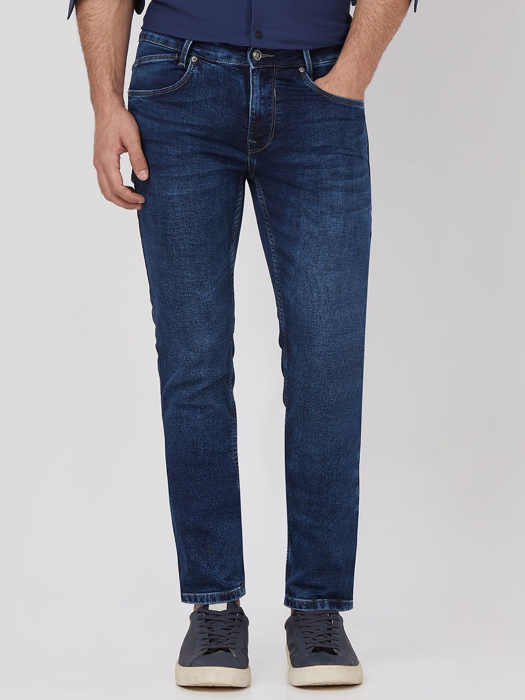 

Mufti Men Super Slim Fit Denim Deluxe Stretchable Jeans, Navy blue