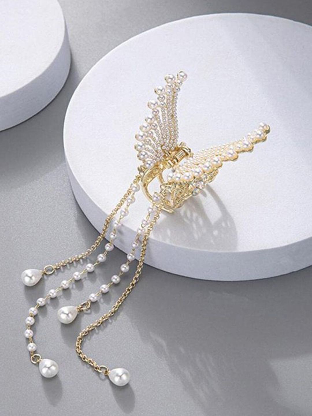 

Xivir Women Embellished Claw Clip, Gold