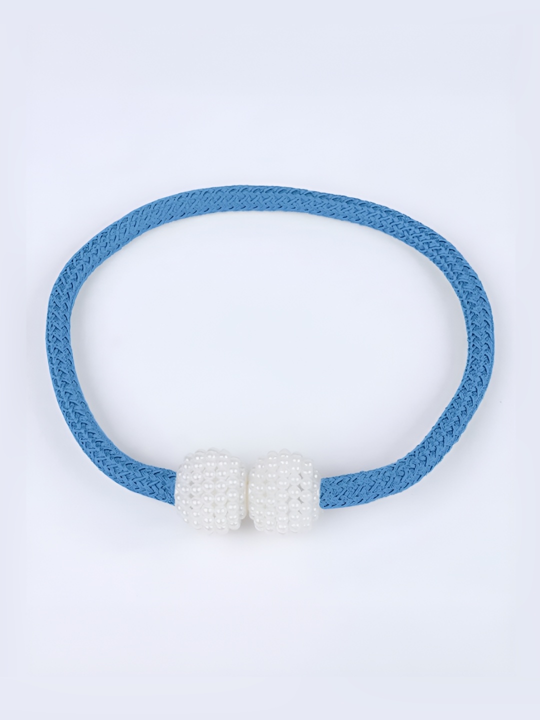 

Cortina 2 Pcs Blue & White Magnetic Curtain Tiebacks