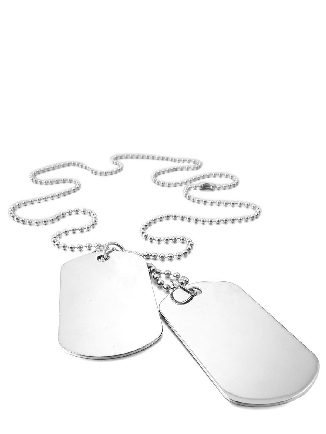 

KRENOZ Men Silver-Plated Stainless Steel Pendant With Chain