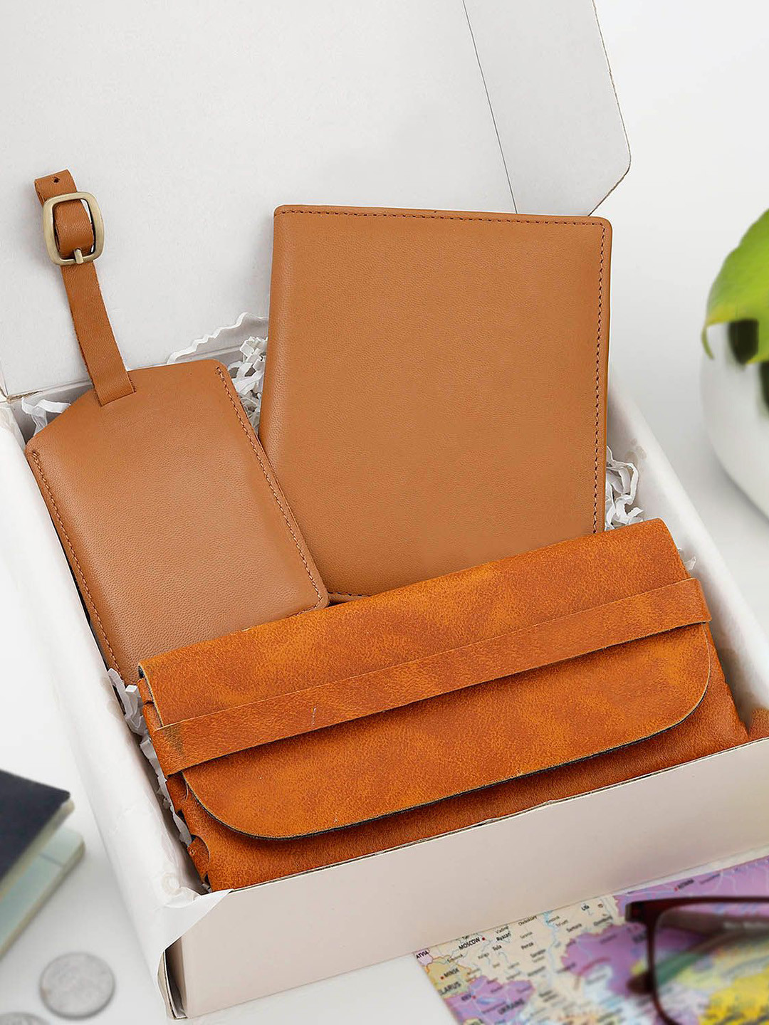 

IGP 3-Pcs Dad's Travel Essential Gift Set, Brown