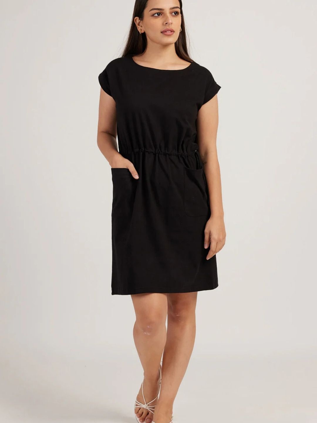 

Creatures of Habit Women Jersey Drawstring Dress, Black