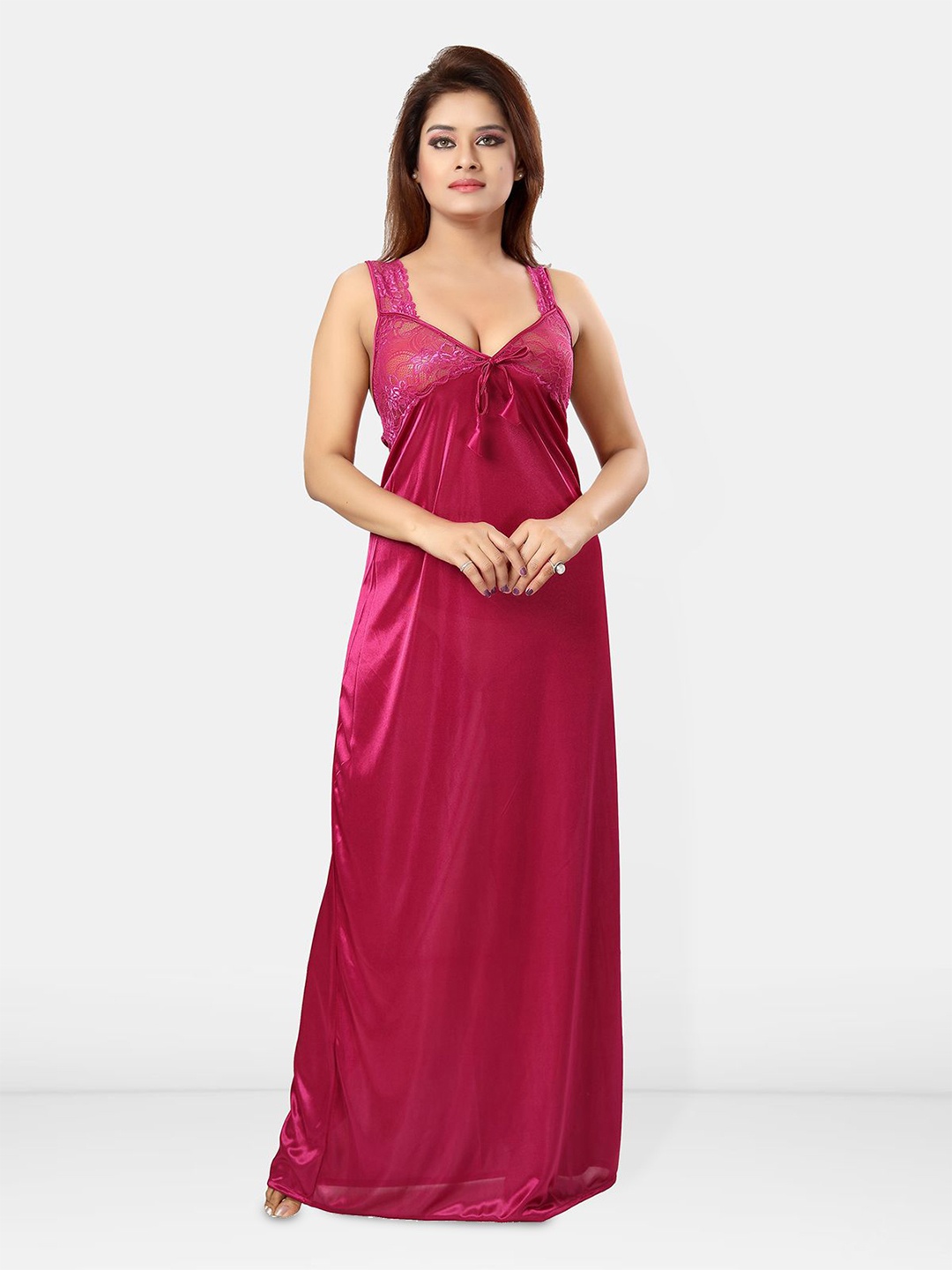 

Be You Satin Maxi Sweat Nightdress, Pink