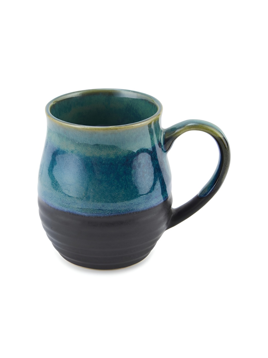

Fabindia Blue & Black Ceramic Glossy Mug 290 ml