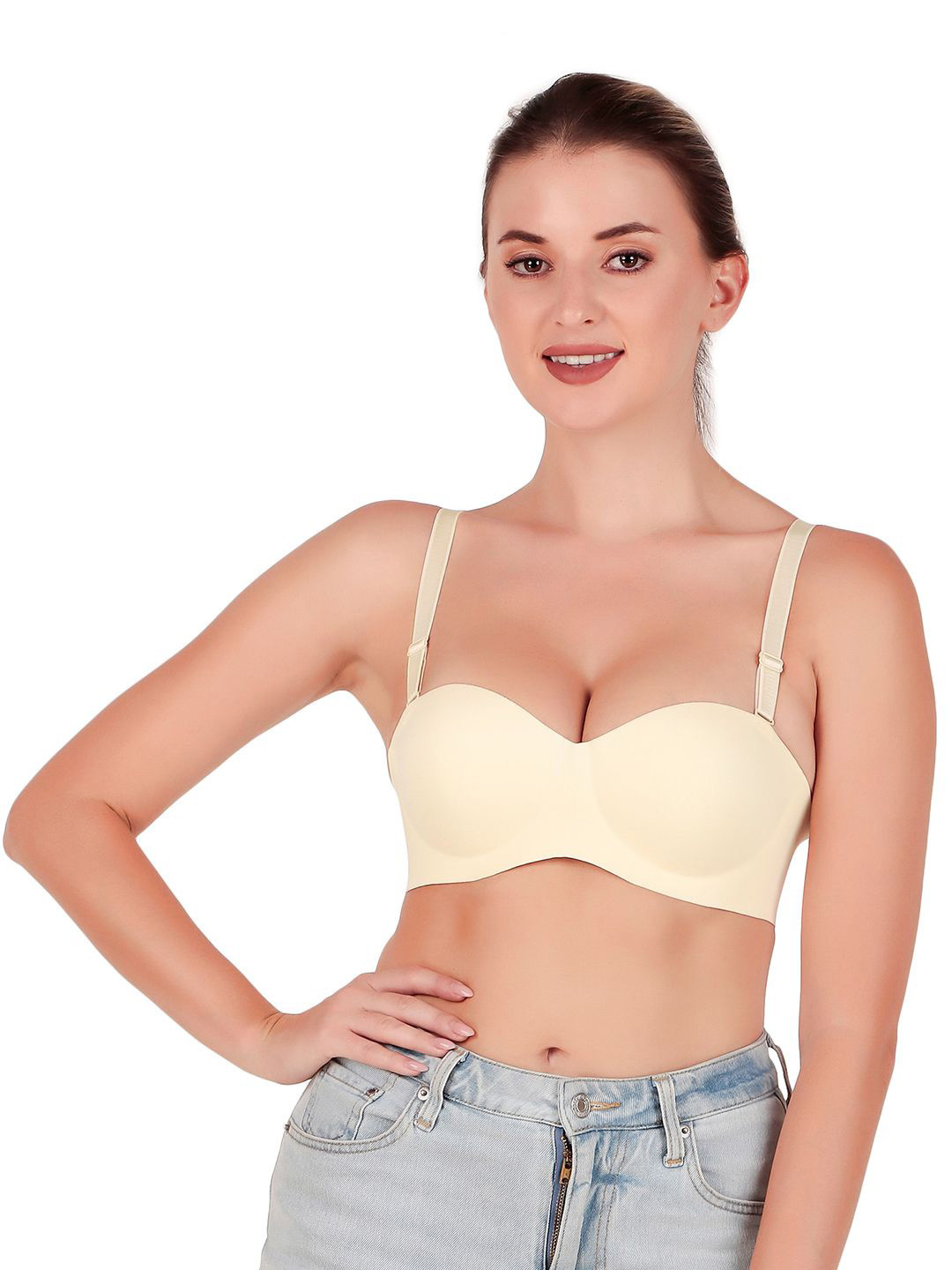 

Secret Lives Half Coverage Heavily Padded Push-Up Bra, Nude