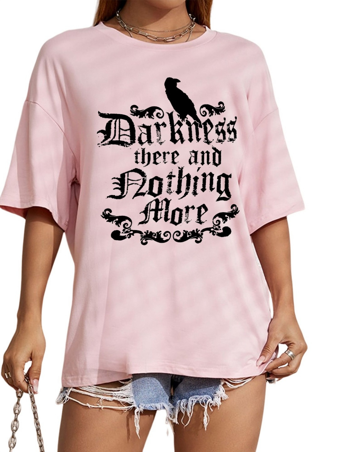 

TABADTOD Women Typography Printed Pockets T-shirt, Pink