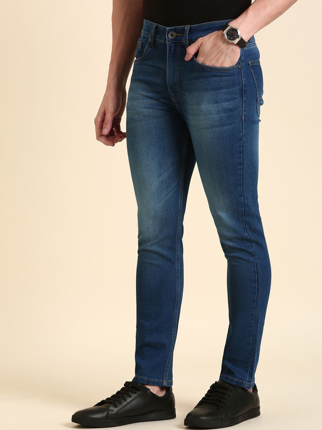 

Harvard Men Skinny Fit Light Fade Stretchable Jeans, Blue