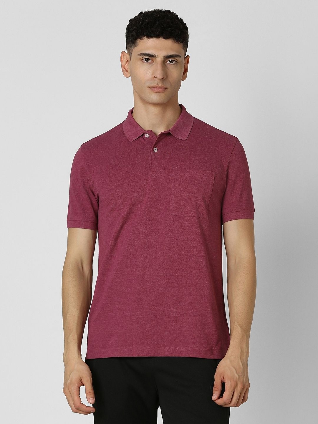 

Van Heusen Flex Men Solid Polo Collar T-shirt, Maroon