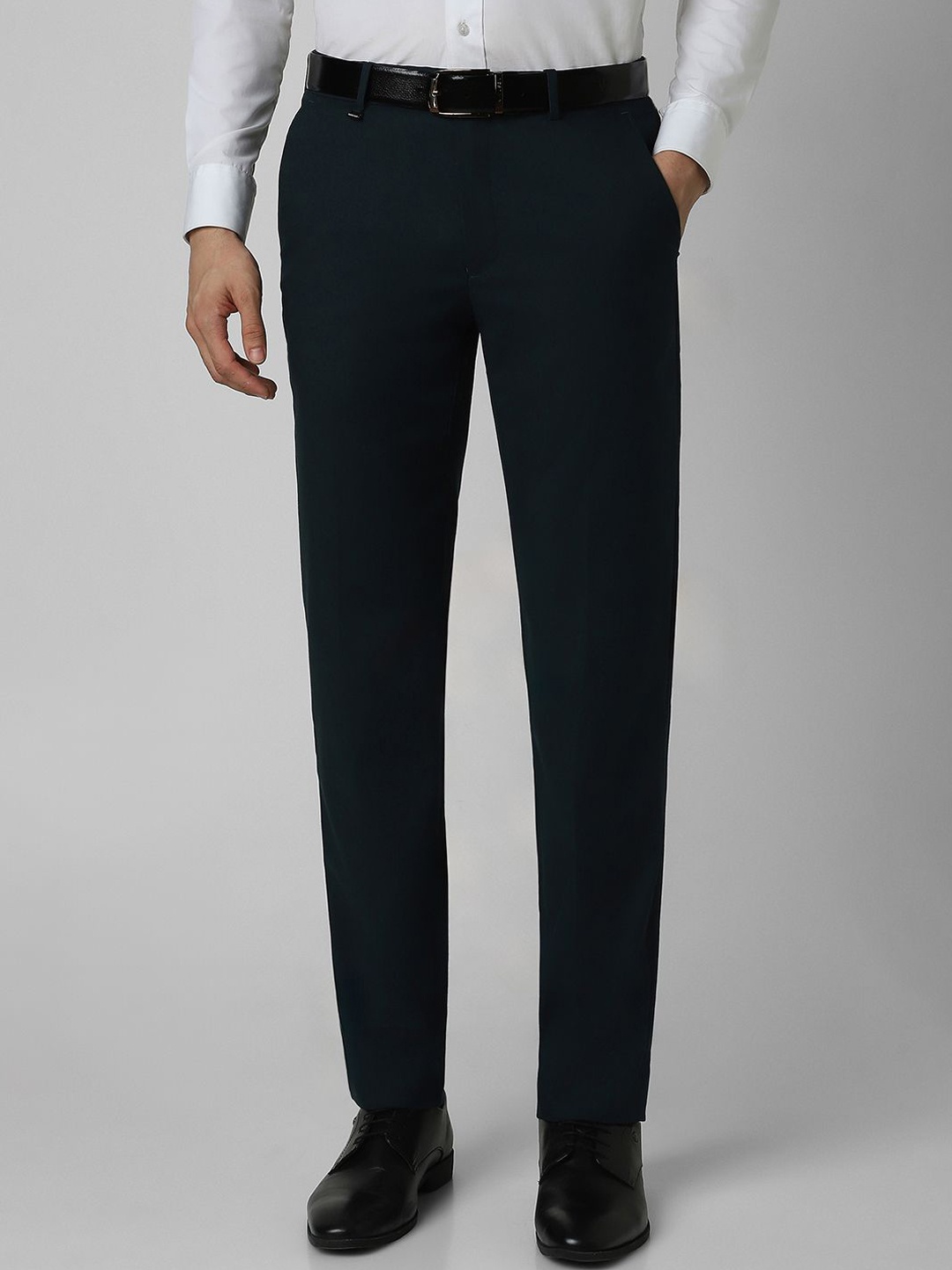 

Van Heusen Men Slim Fit Formal Trousers, Navy blue