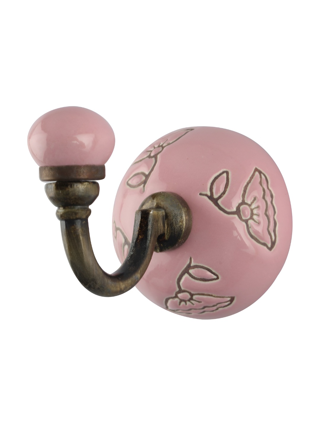 

Indianshelf Pink & Black 4 Pieces Metal Wall Hooks