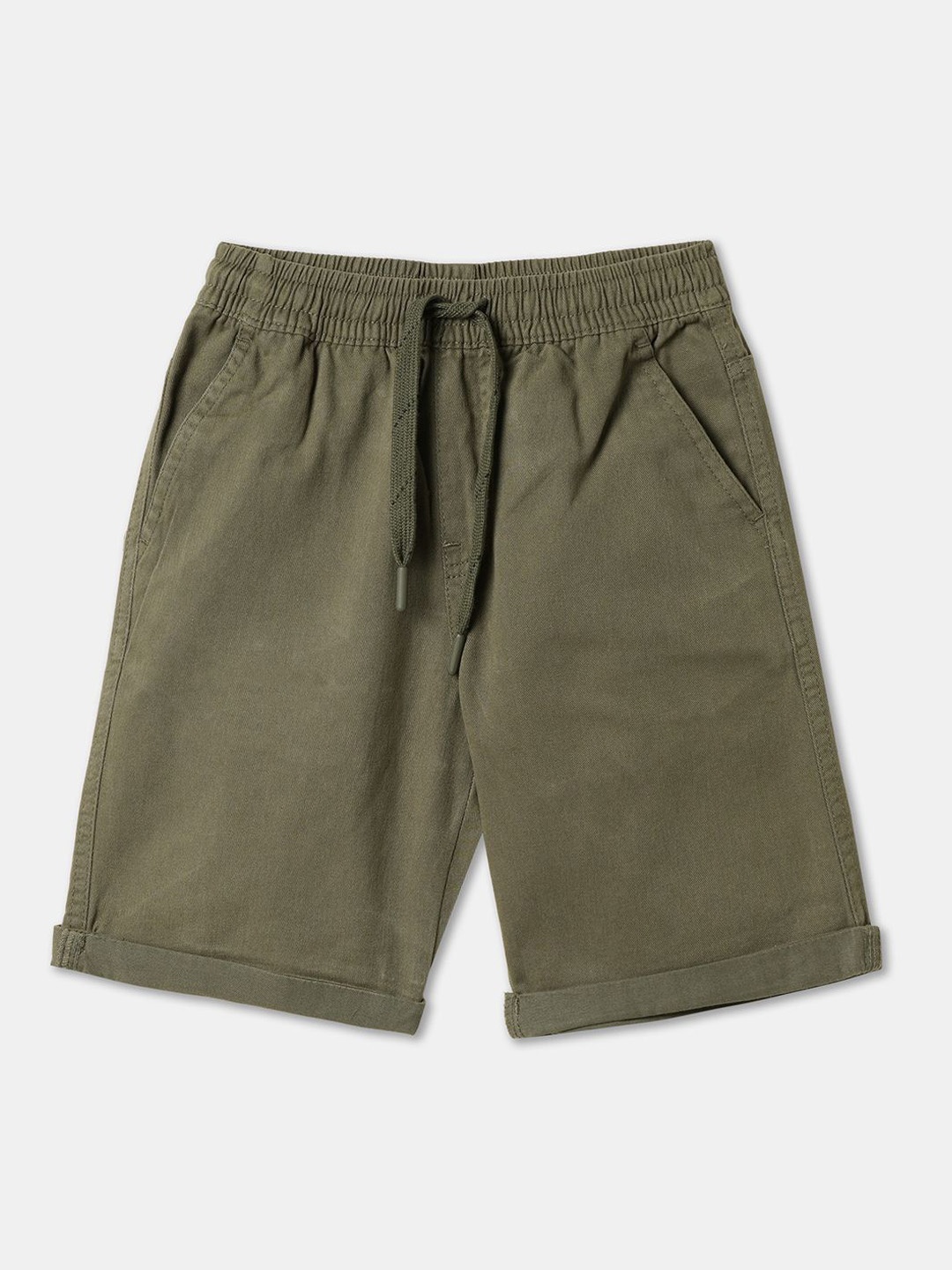 

R&B Boys Regular Fit Shorts, Olive