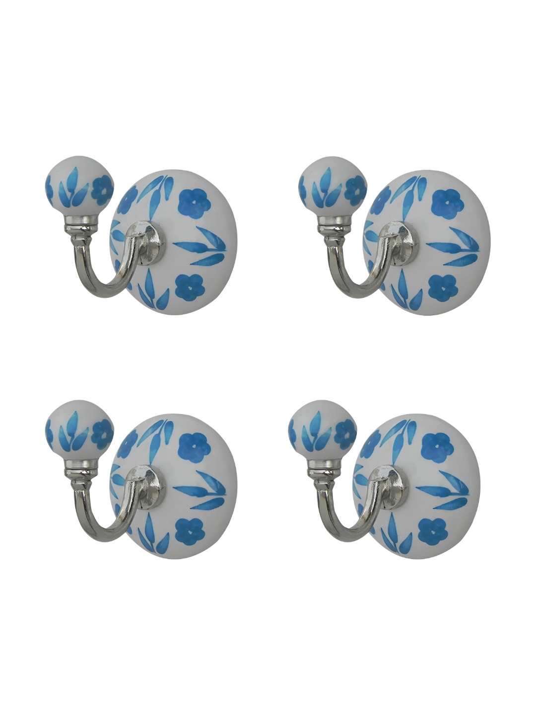 

Indianshelf Turquoise Blue 4 Pieces Metal Wall Hooks