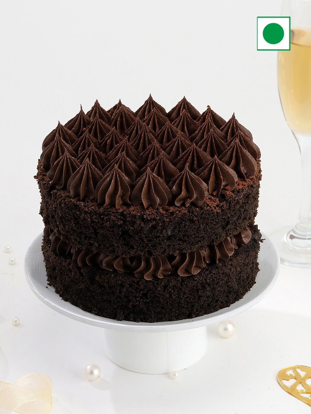 

IGP Chocolate Flavor Eggless Round Cake- 500 g, Brown