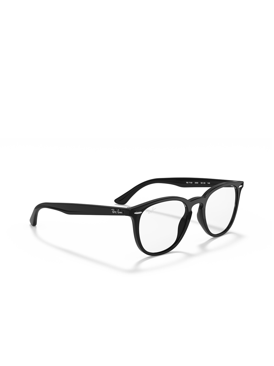 

Ray-Ban Unisex Full Rim Phantos Oval Frames, Black