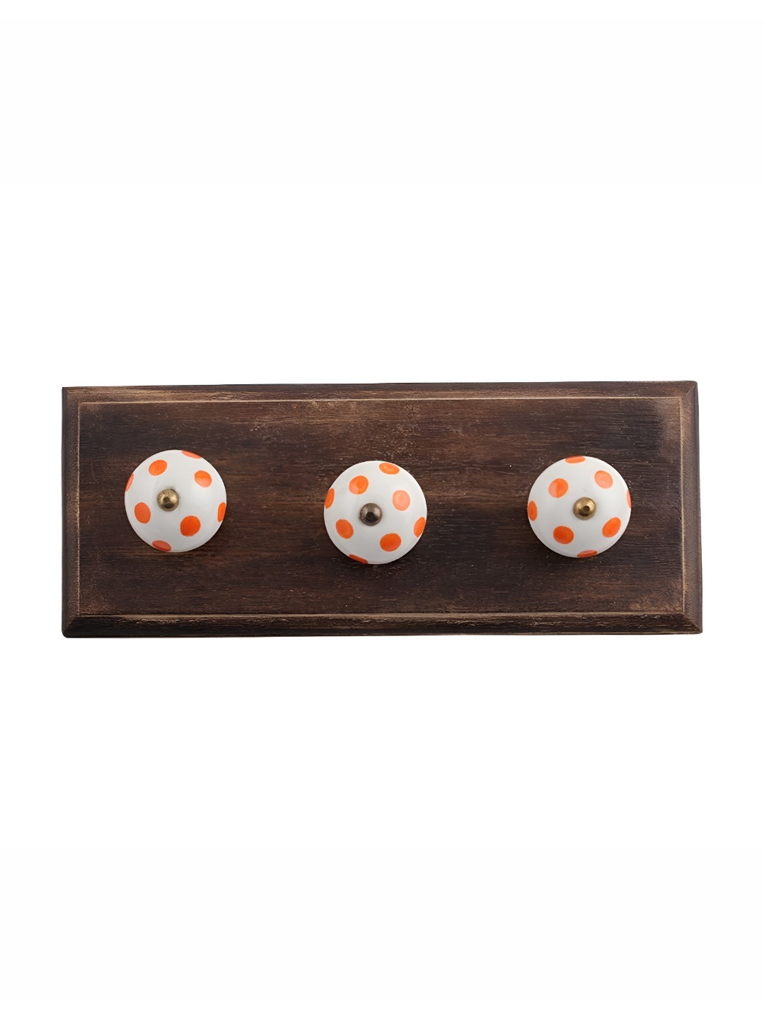 

Indianshelf White & Orange 4 Pieces Wooden Wall Hook
