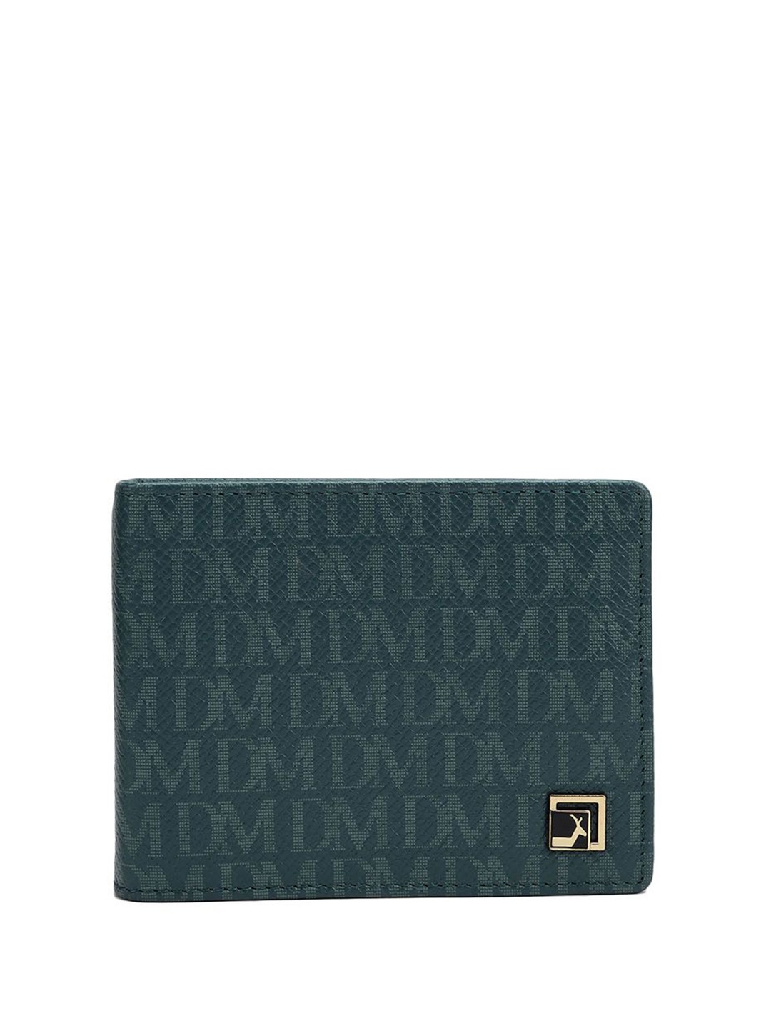 

Da Milano Men Brand Logo Printed Leather Money Clip, Blue