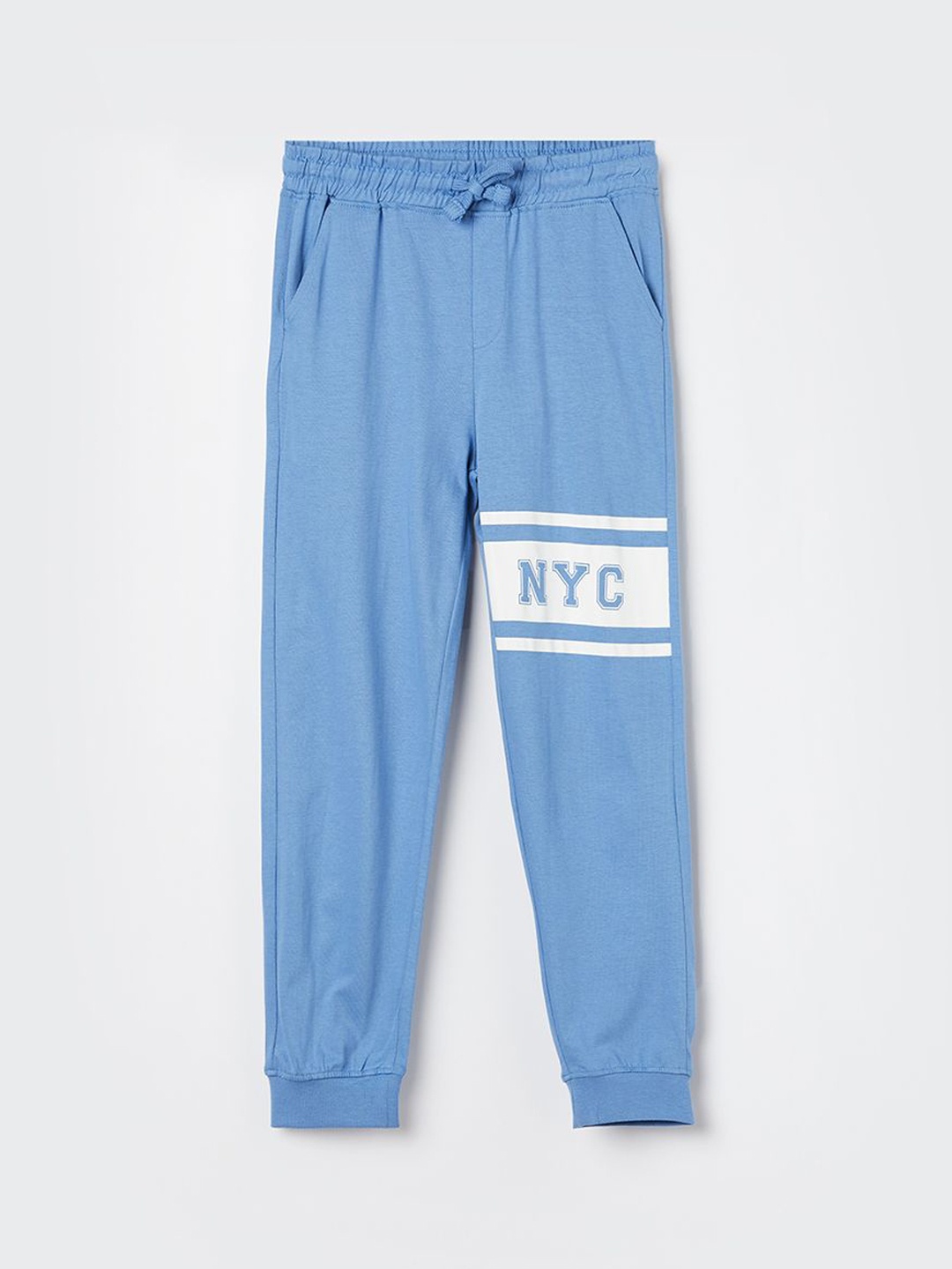 

Fame Forever by Lifestyle Typography Mid Rise Cotton Track Pants, Blue
