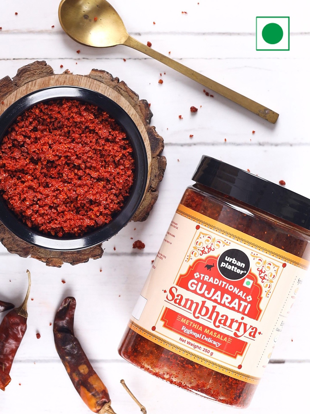 

URBAN PLATTER Sambhariya Methia Masala- 250g, Red