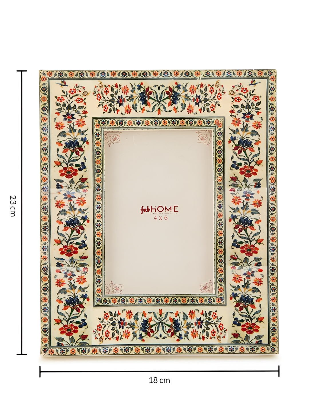 

Fabindia Cream-Coloured & Blue Self Design Acrylic Table Photo Frames