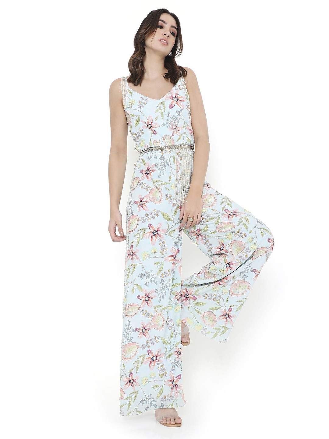 

Payal Singhal Printed Basic Jumpsuit, Green