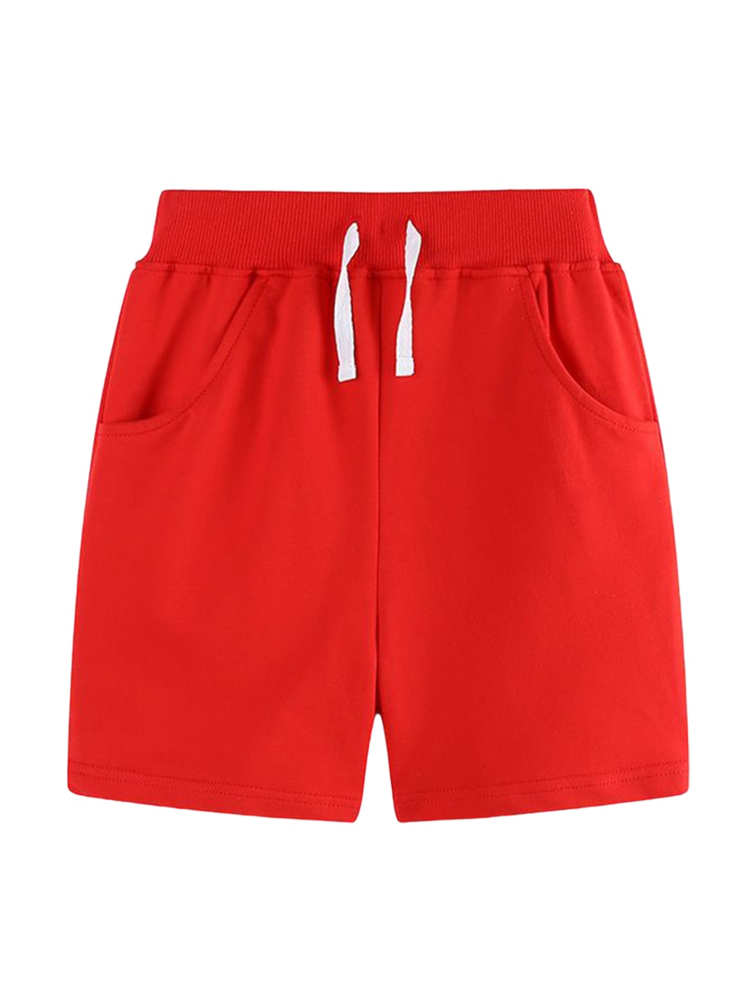 

StyleCast Boys Solid Cotton Shorts, Red