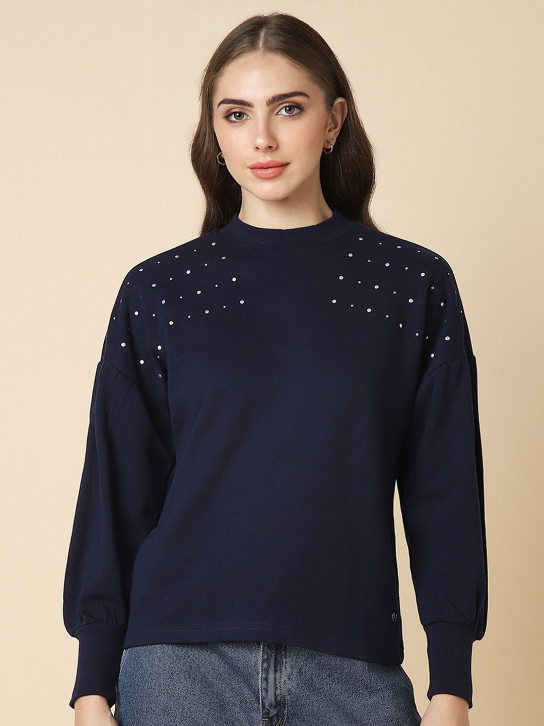 

Allen Solly Woman Women Sweatshirt, Navy blue