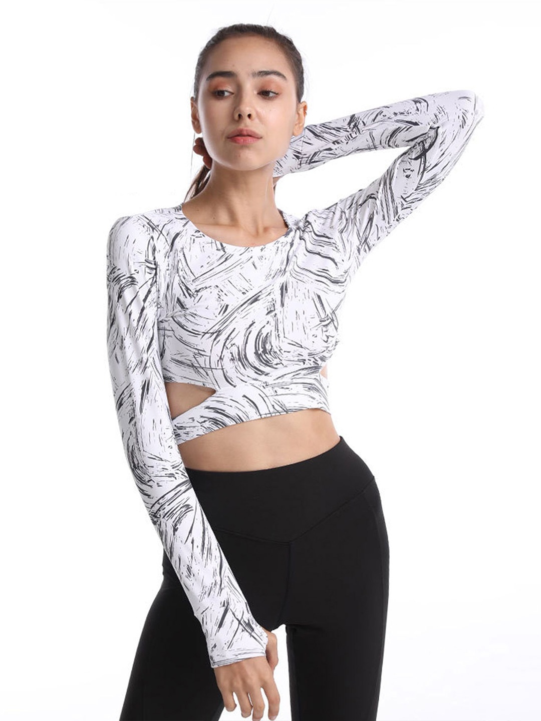 

LULU & SKY Print Crop Top, Multi
