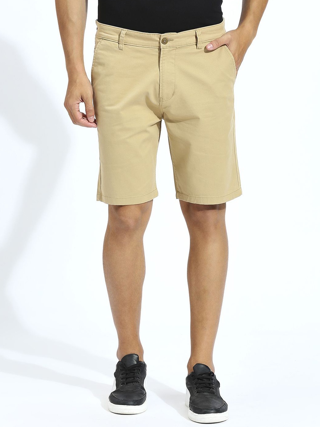 

Klub Fox Men Skinny Fit Straight Shorts, Khaki