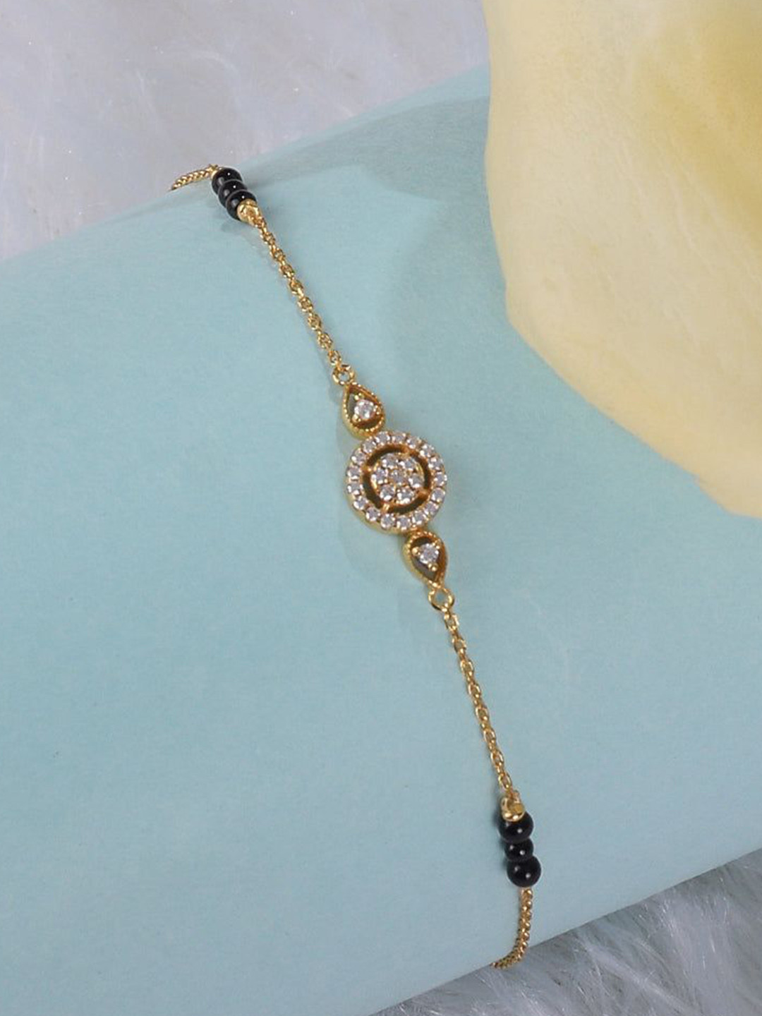 

PALMONAS 18K Gold-Plated Cubic Zirconia Annapurna Mangalsutra Bracelet