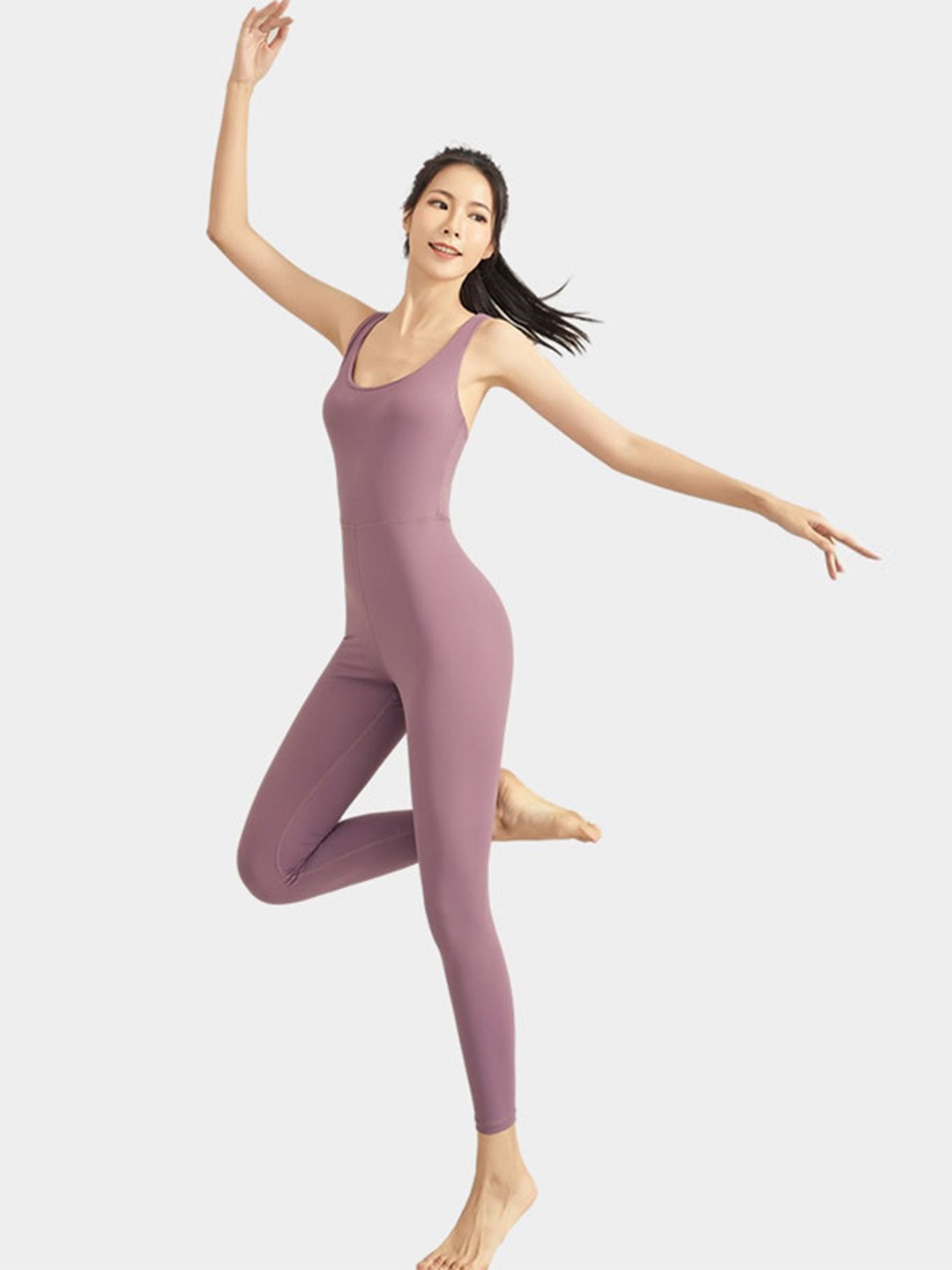 

LULU & SKY Padded Activewear Jumpsuit, Purple
