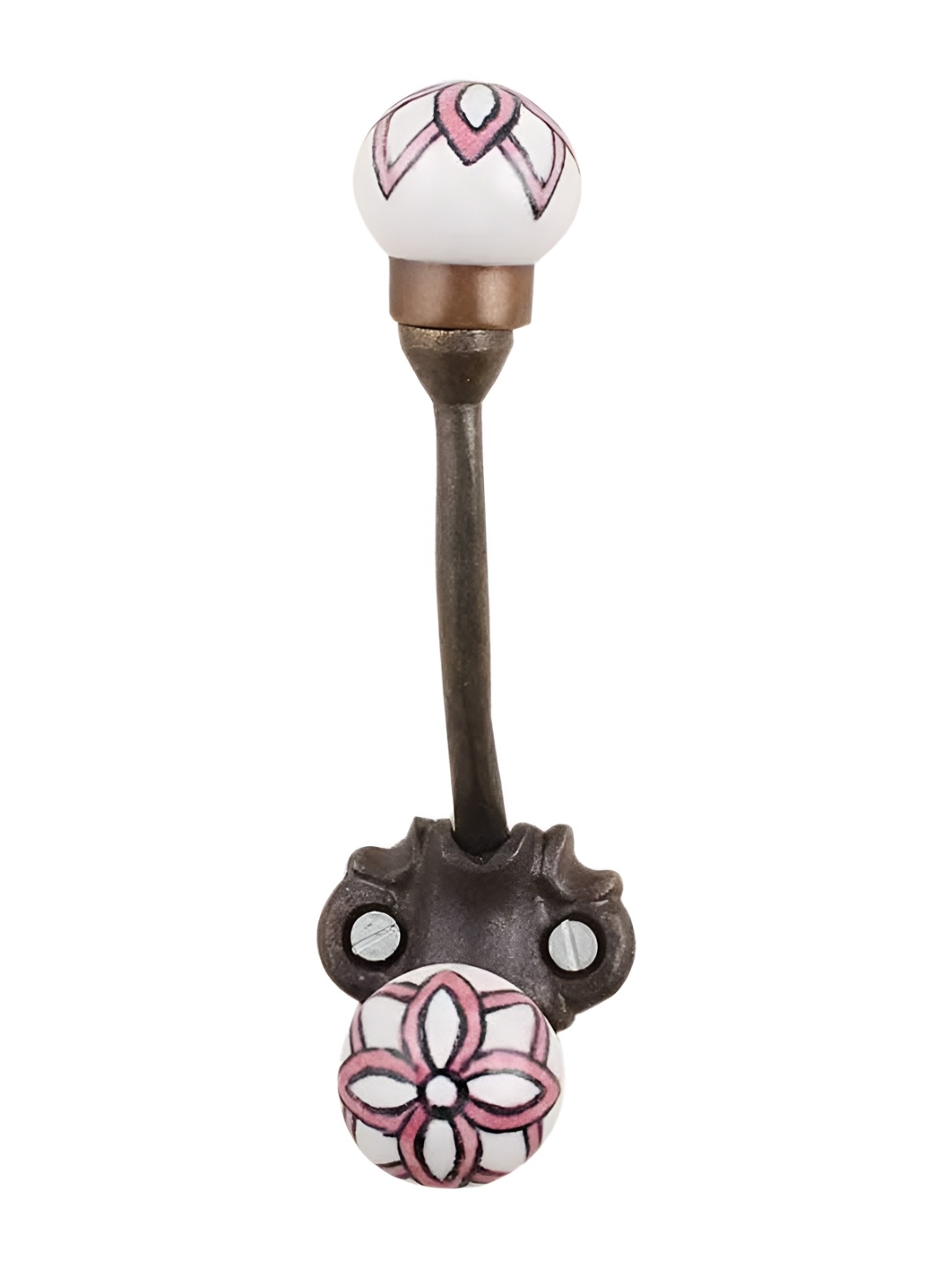 

Indianshelf Pink & Brown 4 Pieces Metal Wall Hooks